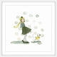 "Cora and Milo" Framed Painting Print, 12"x12"