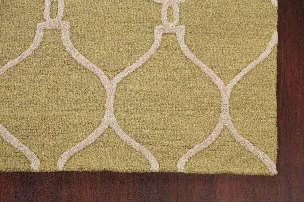 Trellis Oriental Area Rug Hand-tufted Contemporary Wool Carpet 5x8