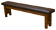 Barnwood Style Timber Peg Upholstered Bench, Early American, 3 Foot, Quarter Espresso
