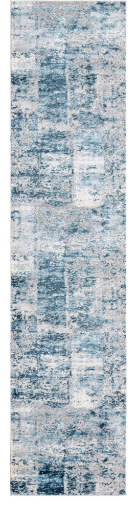 Unique Loom Elizabeth Finsbury Rug, Blue, 2'7"x12' Runner