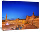 View of Spain Square at Sunset, Cityscape Canvas Art Print, 20"x12"