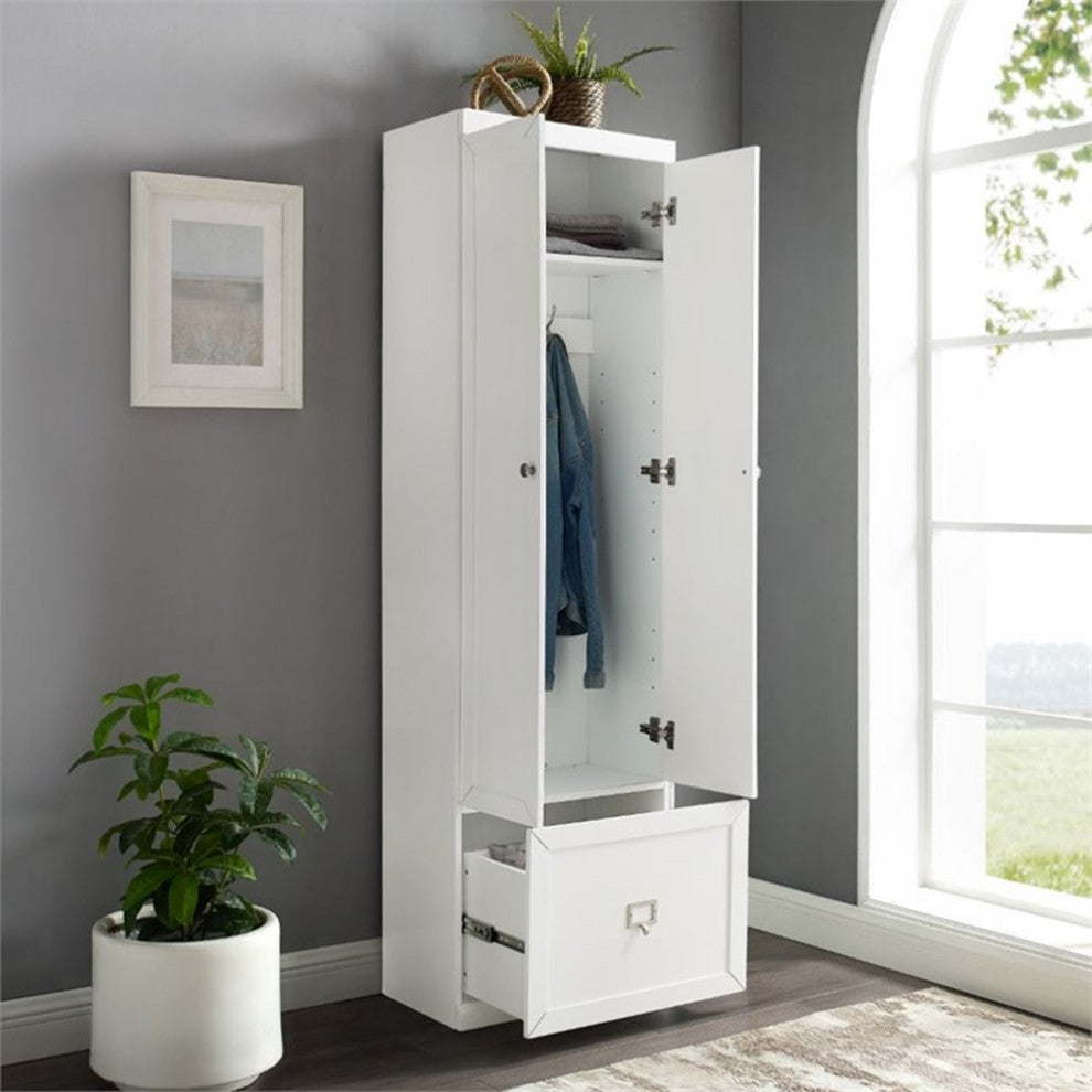 Crosley Furniture Harper Wood Convertible Pantry Closet in White
