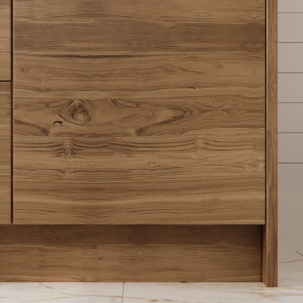 The Ashland Bathroom Vanity, Oak, 48", Double Sink, Freestanding