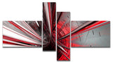 Fractal 3D Deep into Middle, Abstract Canvas Art Print, 60"x32", 4 panels