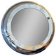 21" Silver Round Aluminum Framed Accent Mirror