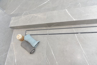 SereneDrains Offset Side Linear Shower Drain Brushed Stainless Steel Tile Insert, 30inch