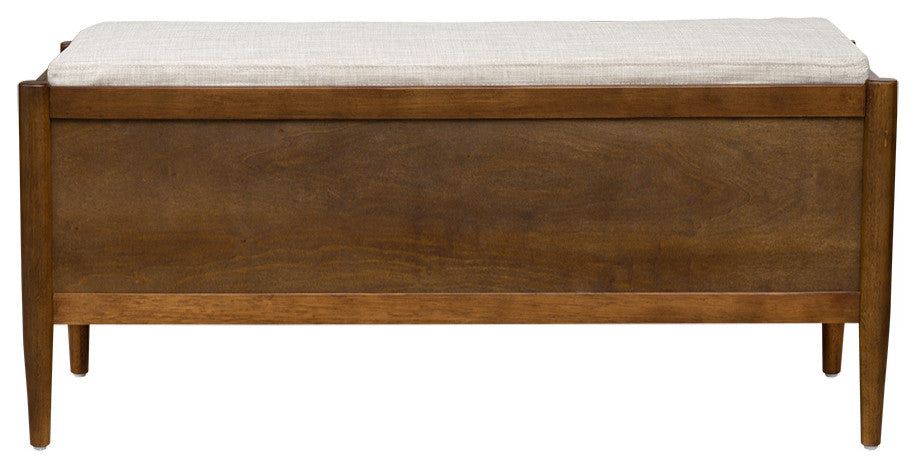INK+IVY Arcadia Accent Bench With Storage and Upholstered Cushion