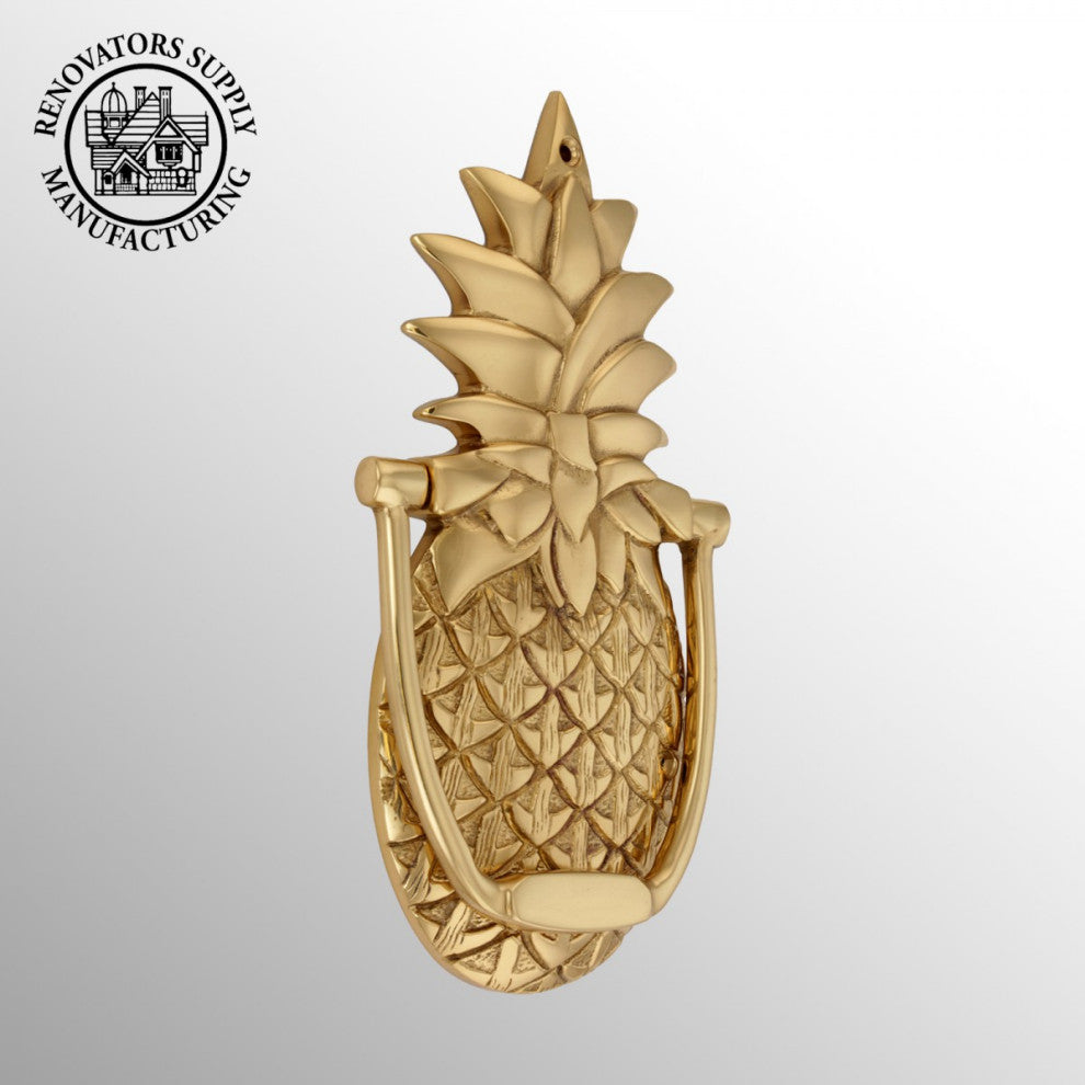 Vintage Brass Pineapple Door Knocker 8" H Decorative Gate Knockers