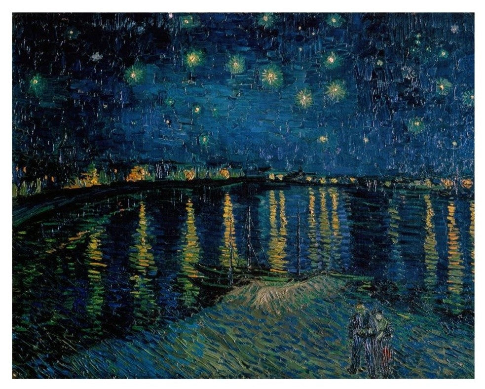 "Starlight Over the Rhone" Digital Paper Print by Vincent Van Gogh, 32"x26"