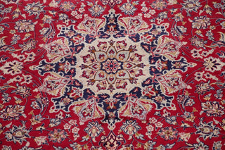 Consigned, Hand-Knotted Persian Vintage-Style Oriental Area Rug, Red, 13'4"X9'6"