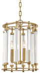 Haddon 4-Light Pendant, Aged Brass