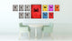 Cancer Horoscope Astrology Red Print on Canvas with Picture Frame, 13"x17"