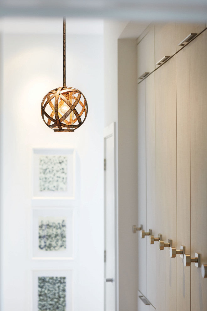 Hinkley Carson Small Pendant, Weathered Zinc