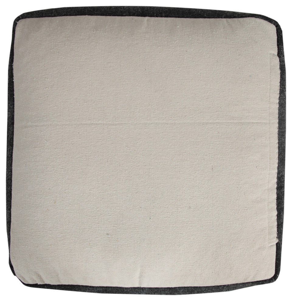 Textured Diamond Medallion Pouf Ottoman