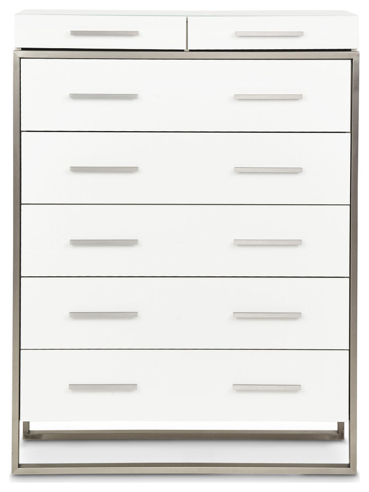 Marquee 6-Drawer Chest - Cloud White