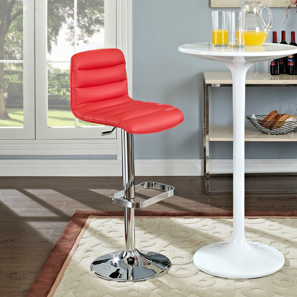 Modern Contemporary Dining Kitchen Bar Stool Red