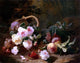 Pierre Bourgogne Basket of Roses and Fruits, 20"x25" Wall Decal