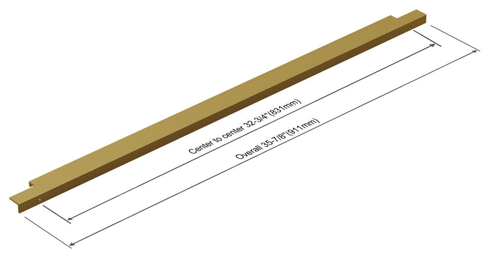 Dowell Series 3063 Handles, 35.8", 16.375" CTC, Golden, 3-Pack