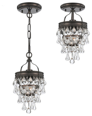 Crystorama Lighting Group 131_CEILING Calypso 7"W Semi-Flush - Vibrant Gold