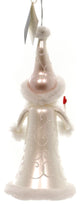 De Carlini Santa With Candle Mouth Blown Glass Christmas Ornament Italy Bn442