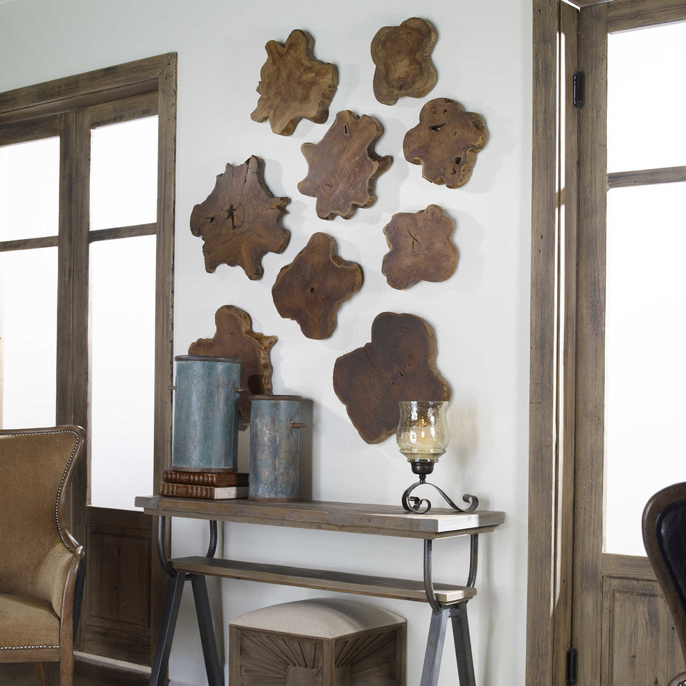 Uttermost Kalani Teak Wall Art, Set of 3