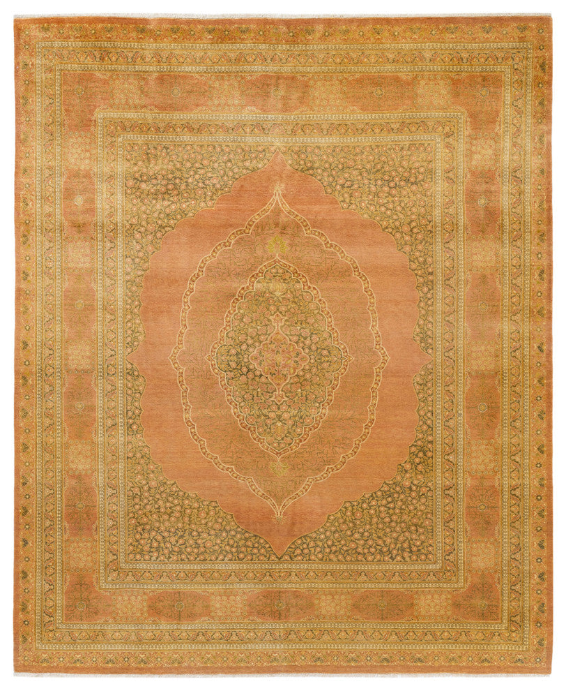 Iris, One-of-a-Kind Hand-Knotted Area Rug Brown, 8'1"x9'10"