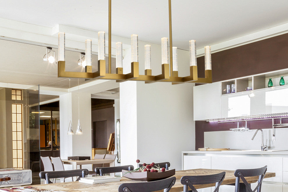 48" Adjustable LED Pendant, Satin Gold