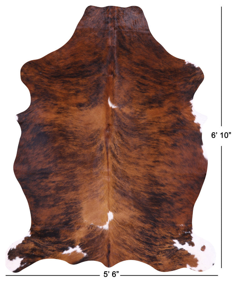 Brindle Natural Cowhide Rug 6' 10" X 5' 6" C1570