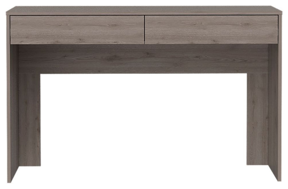 Acanto 2-Drawer Computer Desk with 2 Handleless Drawers, Light Gray