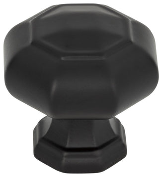Atlas Homewares 418 Elizabeth 1-1/4 Inch Geometric Cabinet Knob - Matte Black
