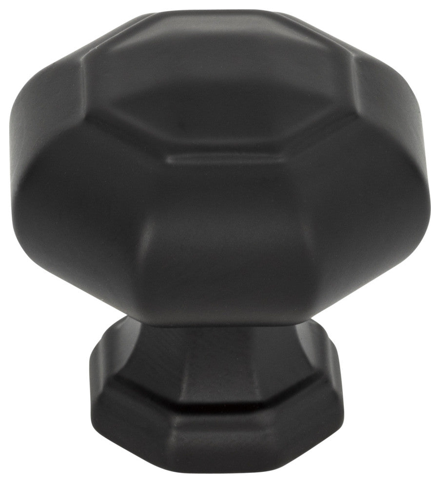Atlas Homewares 418 Elizabeth 1-1/4 Inch Geometric Cabinet Knob - Matte Black