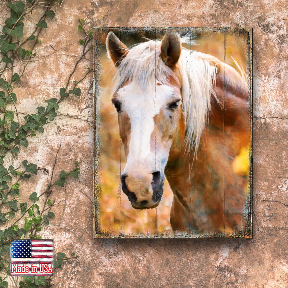 Horsehead Art Wooden Wall Art, Medium 18x12