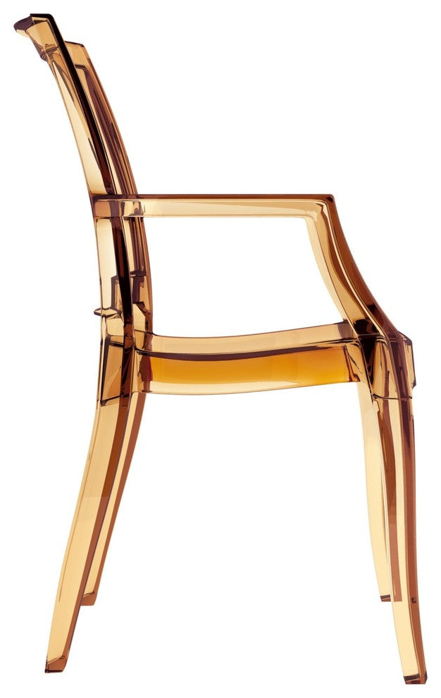 Compamia Arthur Dining Chairs, Set of 4, Transparent Amber