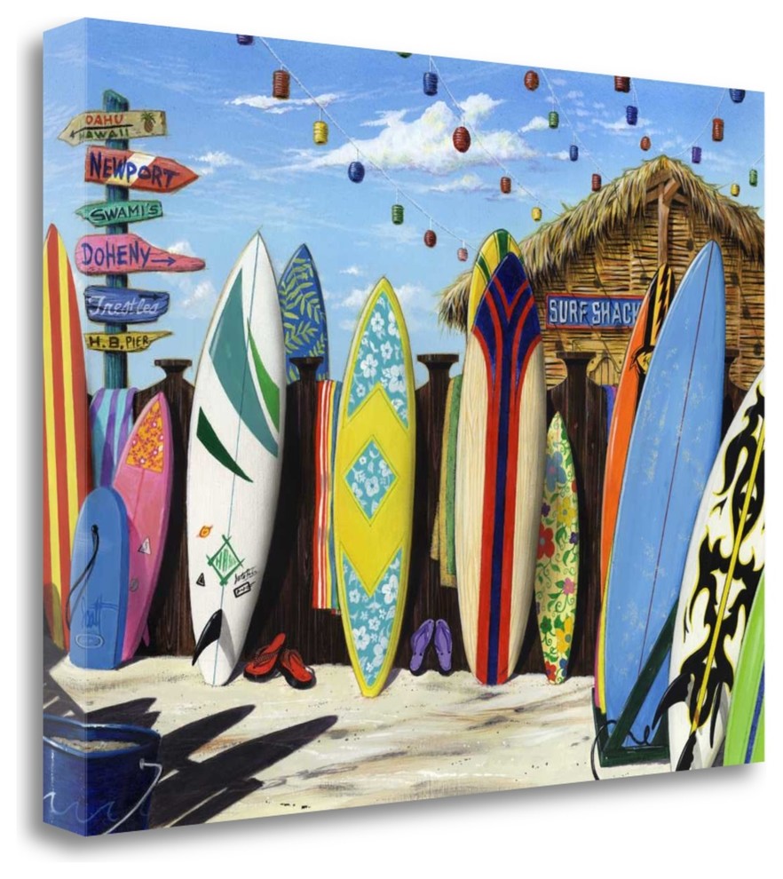 "Surf Shack" By Scott Westmoreland, Giclee Print on Gallery Wrap Canvas