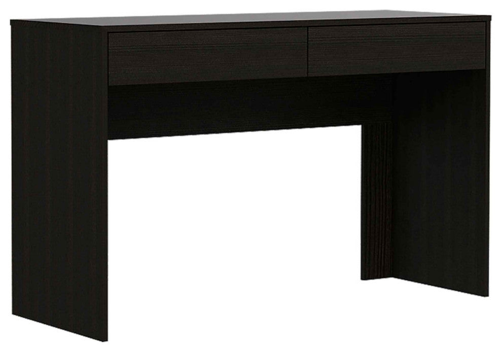 Tampa Computer Desk Two Drawers, Black Wengue