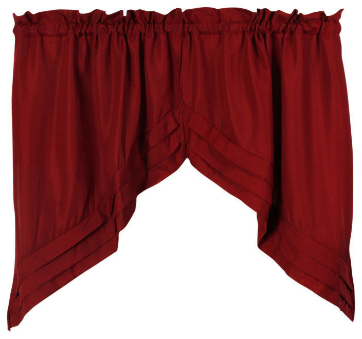 Saturday Knight Holden 30" Swag Pair, Garnet