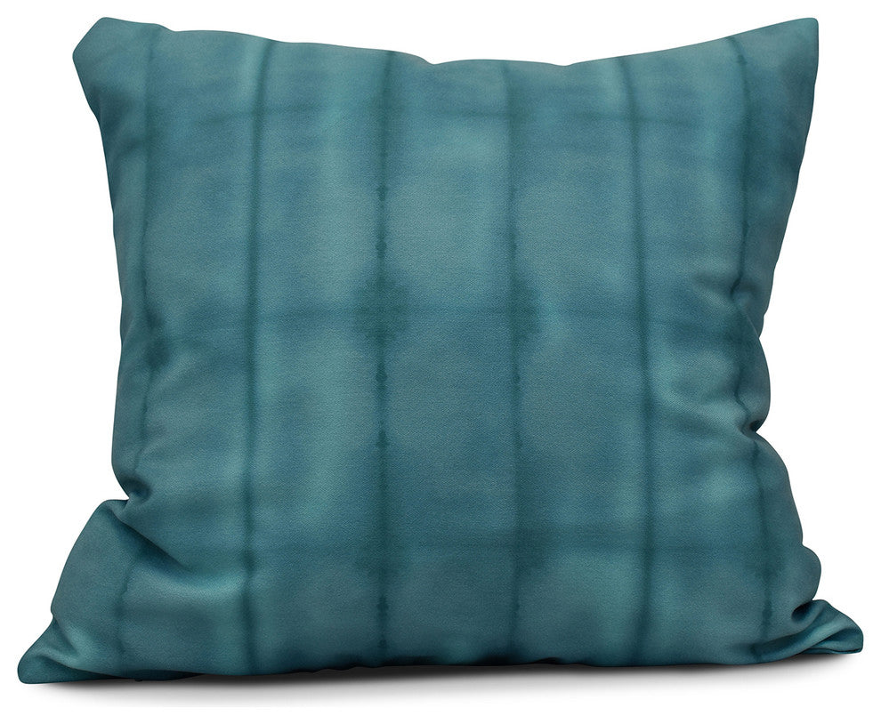 Pool, Stripe Print Outdoor Pillow, Teal, 20"x20"