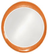 Ellipse Leaf Round Mirror, Orange