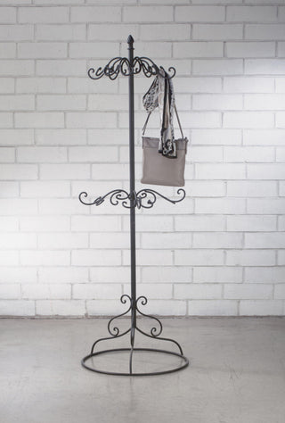 Black Metal 2-tier Coat or Purse Rack