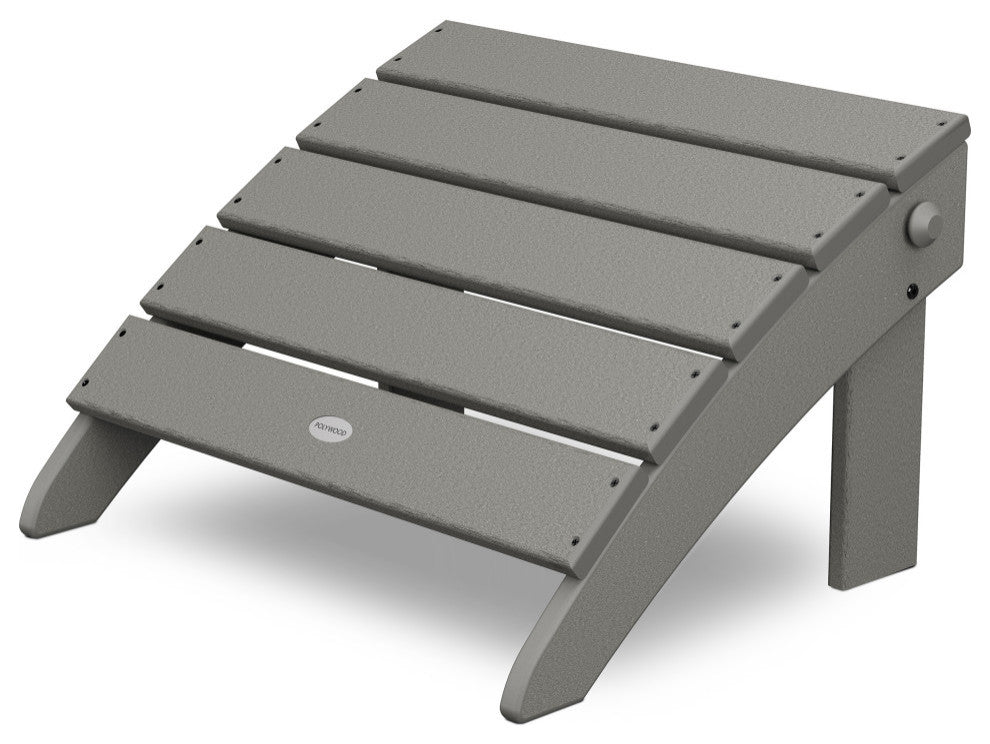 Polywood Classic Adirondack Ottoman, Slate Gray