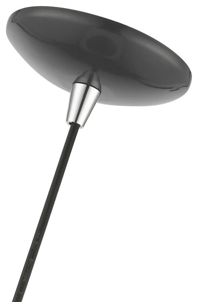 Pinnacle 1 Light Black With Brushed Nickel Accents Pendant