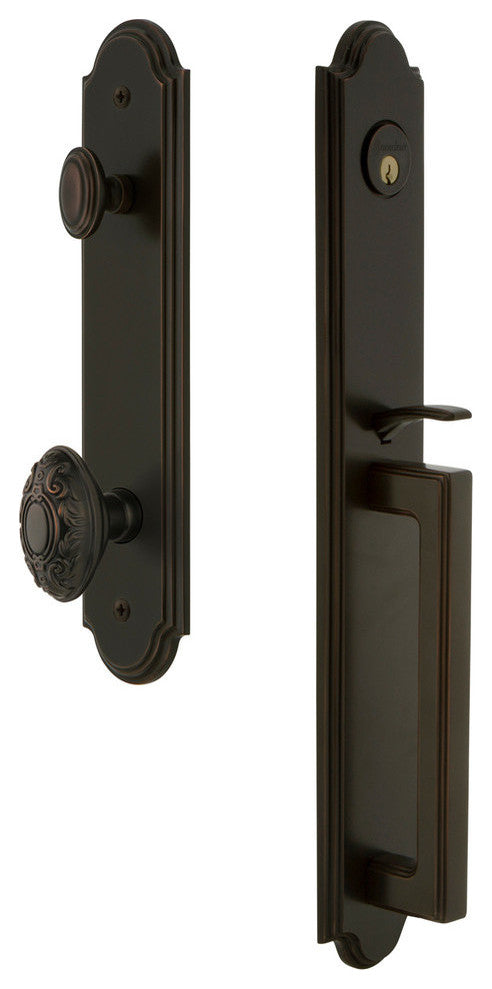 Arc 1-Piece Dummy Handleset, D Grip and Grande Victorian Knob, 848637