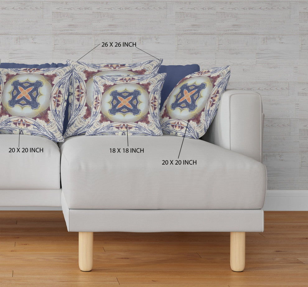 16" Gray Brown Geo Tribal Suede Throw Pillow