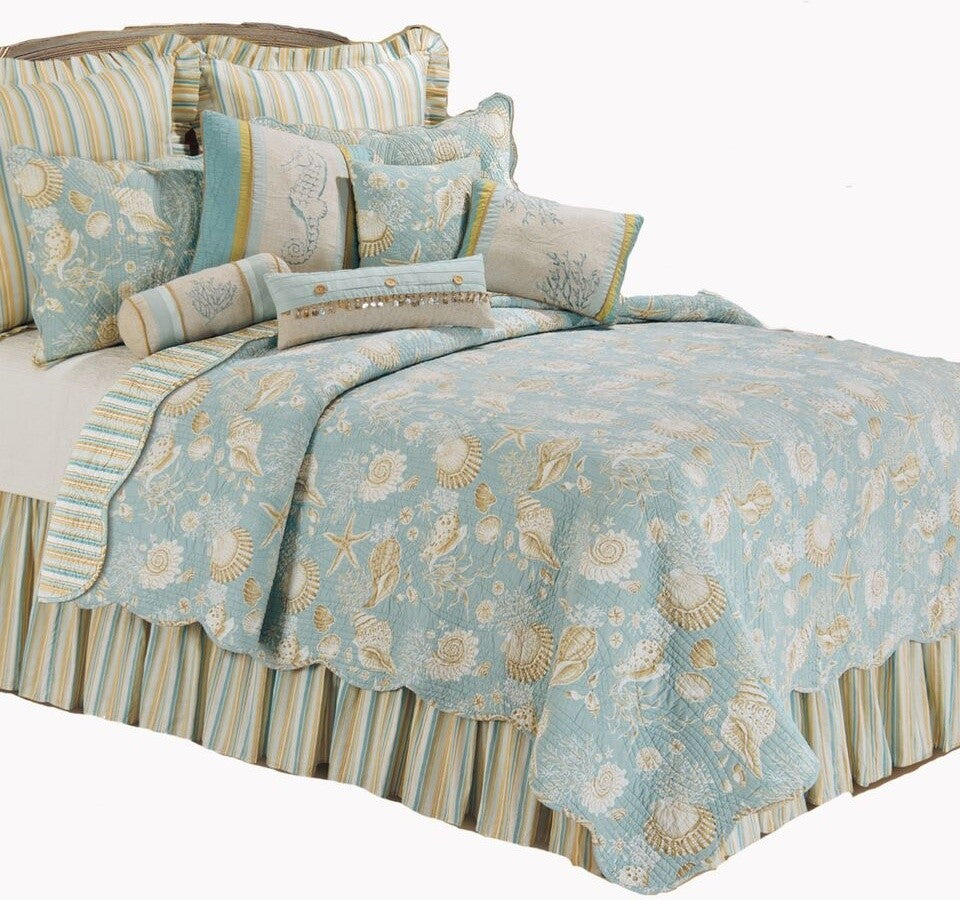 Natural Shells King Quilt by C & F, Quilt Only