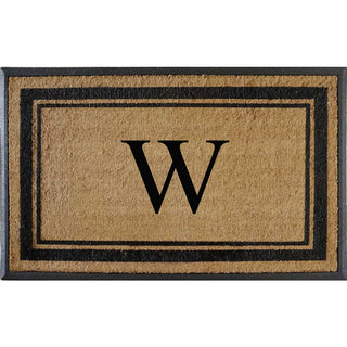 A1HC Markham Border Flocked Extra Large Monogrammed Doormat, 30"X48", W