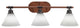 Blacksmith 3-Light Bath Bar, White Muslin