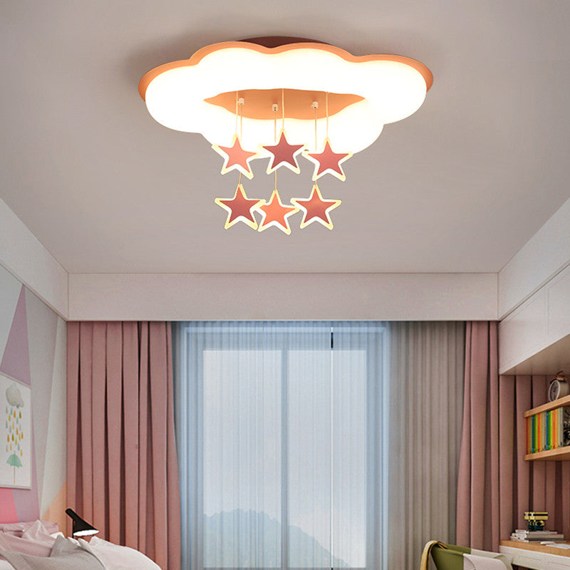 Saint-Nicolas | Creative LED Chandelier for kids room, Pink
