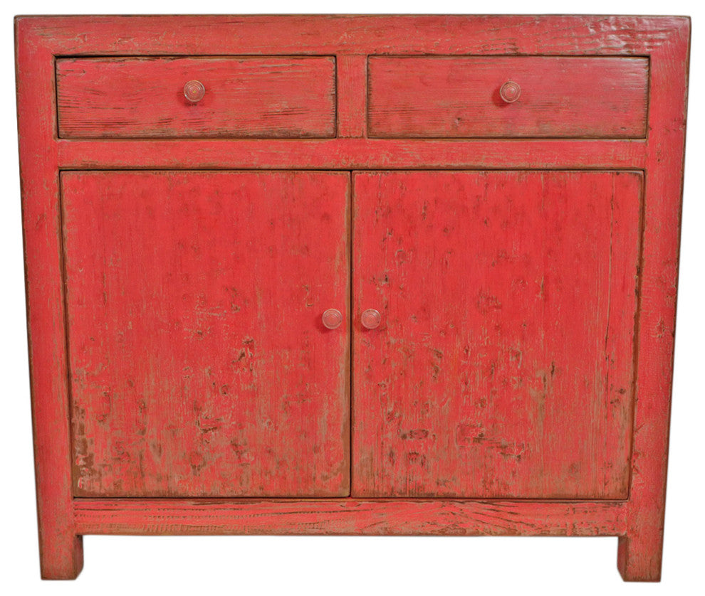 Vintage Elm Persimmon Cabinet