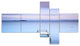 Bright Purple Sky, Seascape Canvas Art Print, 60"x32", 5 panels