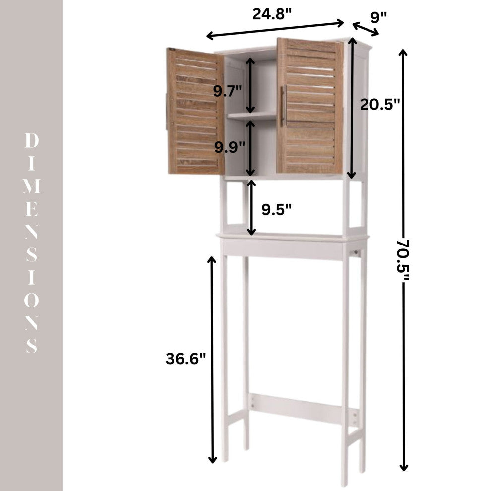 Over The Toilet Storage Cabinet, Space-Saving Bathroom Storage Cabinet, Stockholm